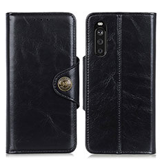 Handytasche Stand Schutzhülle Flip Leder Hülle M12L für Sony Xperia 10 III Schwarz