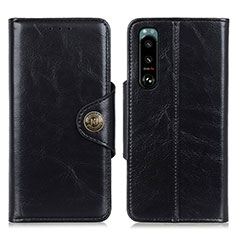 Handytasche Stand Schutzhülle Flip Leder Hülle M12L für Sony Xperia 5 III Schwarz