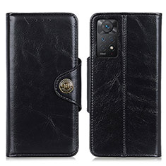 Handytasche Stand Schutzhülle Flip Leder Hülle M12L für Xiaomi Redmi Note 11 Pro 4G Schwarz