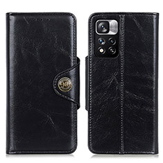 Handytasche Stand Schutzhülle Flip Leder Hülle M12L für Xiaomi Redmi Note 11 Pro+ Plus 5G Schwarz