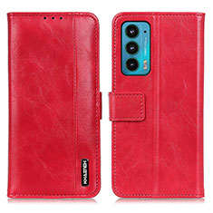 Handytasche Stand Schutzhülle Flip Leder Hülle M13L für Motorola Moto Edge 20 5G Rot