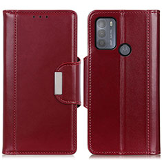 Handytasche Stand Schutzhülle Flip Leder Hülle M13L für Motorola Moto G50 Rot