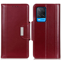 Handytasche Stand Schutzhülle Flip Leder Hülle M13L für Oppo A54 4G Rot