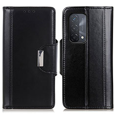 Handytasche Stand Schutzhülle Flip Leder Hülle M13L für Oppo A54 5G Schwarz