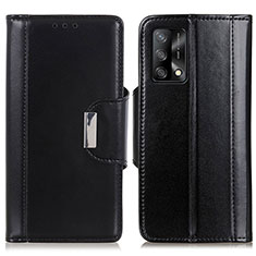 Handytasche Stand Schutzhülle Flip Leder Hülle M13L für Oppo A74 4G Schwarz