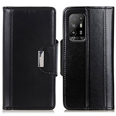 Handytasche Stand Schutzhülle Flip Leder Hülle M13L für Oppo A94 5G Schwarz