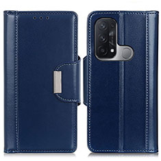 Handytasche Stand Schutzhülle Flip Leder Hülle M13L für Oppo Reno5 A Blau