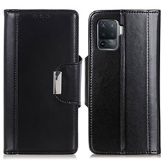 Handytasche Stand Schutzhülle Flip Leder Hülle M13L für Oppo Reno5 F Schwarz