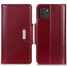 Handytasche Stand Schutzhülle Flip Leder Hülle M13L für Samsung Galaxy A03 Rot