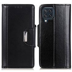 Handytasche Stand Schutzhülle Flip Leder Hülle M13L für Samsung Galaxy M32 4G Schwarz