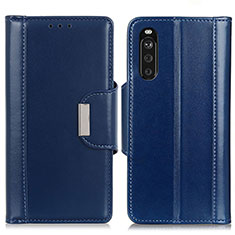 Handytasche Stand Schutzhülle Flip Leder Hülle M13L für Sony Xperia 10 III Blau