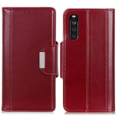 Handytasche Stand Schutzhülle Flip Leder Hülle M13L für Sony Xperia 10 III Lite Rot