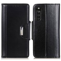 Handytasche Stand Schutzhülle Flip Leder Hülle M13L für Sony Xperia 10 III Schwarz