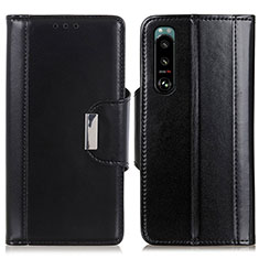 Handytasche Stand Schutzhülle Flip Leder Hülle M13L für Sony Xperia 5 III SO-53B Schwarz