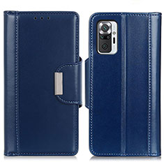 Handytasche Stand Schutzhülle Flip Leder Hülle M13L für Xiaomi Redmi Note 10 Pro 4G Blau