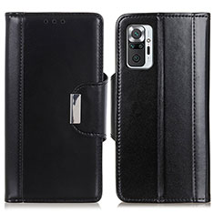 Handytasche Stand Schutzhülle Flip Leder Hülle M13L für Xiaomi Redmi Note 10 Pro 4G Schwarz