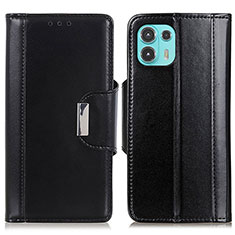 Handytasche Stand Schutzhülle Flip Leder Hülle M14L für Motorola Moto Edge 20 Lite 5G Schwarz