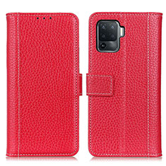 Handytasche Stand Schutzhülle Flip Leder Hülle M14L für Oppo F19 Pro Rot