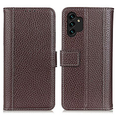 Handytasche Stand Schutzhülle Flip Leder Hülle M14L für Samsung Galaxy A04s Braun