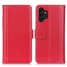 Handytasche Stand Schutzhülle Flip Leder Hülle M14L für Samsung Galaxy A04s Rot