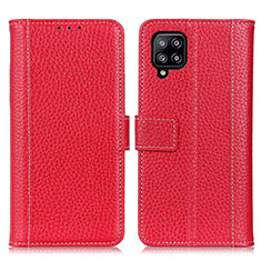 Handytasche Stand Schutzhülle Flip Leder Hülle M14L für Samsung Galaxy A22 4G Rot