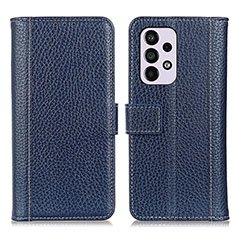 Handytasche Stand Schutzhülle Flip Leder Hülle M14L für Samsung Galaxy A33 5G Blau