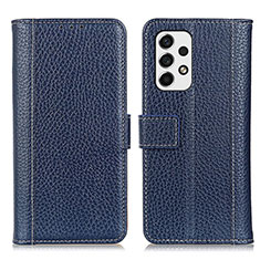 Handytasche Stand Schutzhülle Flip Leder Hülle M14L für Samsung Galaxy A53 5G Blau