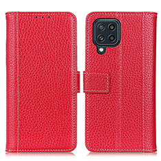 Handytasche Stand Schutzhülle Flip Leder Hülle M14L für Samsung Galaxy M32 4G Rot