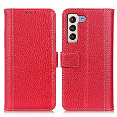 Handytasche Stand Schutzhülle Flip Leder Hülle M14L für Samsung Galaxy S22 5G Rot