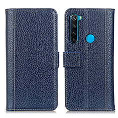 Handytasche Stand Schutzhülle Flip Leder Hülle M14L für Xiaomi Redmi Note 8 (2021) Blau