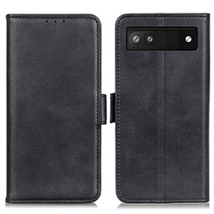 Handytasche Stand Schutzhülle Flip Leder Hülle M15L für Google Pixel 6a 5G Schwarz