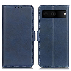 Handytasche Stand Schutzhülle Flip Leder Hülle M15L für Google Pixel 7 5G Blau