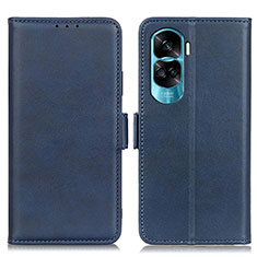 Handytasche Stand Schutzhülle Flip Leder Hülle M15L für Huawei Honor 90 Lite 5G Blau