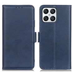 Handytasche Stand Schutzhülle Flip Leder Hülle M15L für Huawei Honor X8 4G Blau