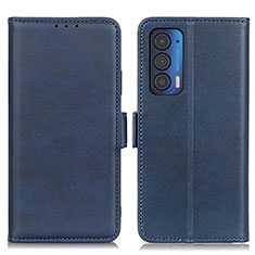 Handytasche Stand Schutzhülle Flip Leder Hülle M15L für Motorola Moto Edge (2021) 5G Blau