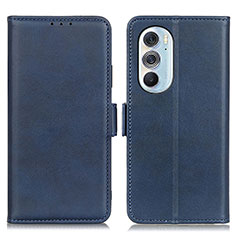 Handytasche Stand Schutzhülle Flip Leder Hülle M15L für Motorola Moto Edge Plus (2022) 5G Blau