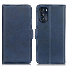 Handytasche Stand Schutzhülle Flip Leder Hülle M15L für Motorola Moto G 5G (2022) Blau