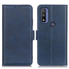 Handytasche Stand Schutzhülle Flip Leder Hülle M15L für Motorola Moto G Pure Blau