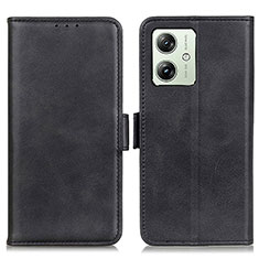 Handytasche Stand Schutzhülle Flip Leder Hülle M15L für Motorola Moto G54 5G Schwarz