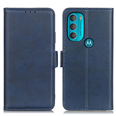 Handytasche Stand Schutzhülle Flip Leder Hülle M15L für Motorola Moto G71 5G Blau