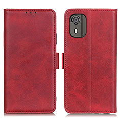 Handytasche Stand Schutzhülle Flip Leder Hülle M15L für Nokia C02 Rot