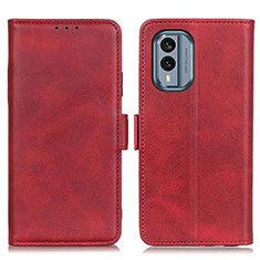 Handytasche Stand Schutzhülle Flip Leder Hülle M15L für Nokia X30 5G Rot