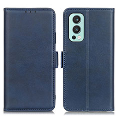 Handytasche Stand Schutzhülle Flip Leder Hülle M15L für OnePlus Nord 2 5G Blau