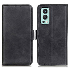 Handytasche Stand Schutzhülle Flip Leder Hülle M15L für OnePlus Nord 2 5G Schwarz