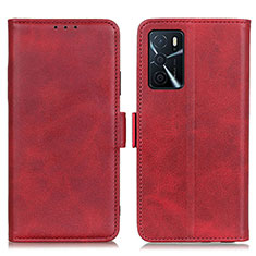 Handytasche Stand Schutzhülle Flip Leder Hülle M15L für Oppo A16 Rot