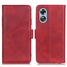 Handytasche Stand Schutzhülle Flip Leder Hülle M15L für Oppo A17 Rot