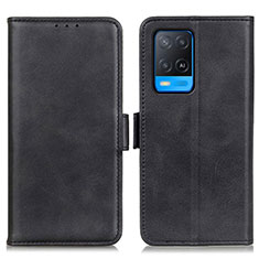 Handytasche Stand Schutzhülle Flip Leder Hülle M15L für Oppo A54 4G Schwarz