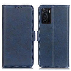 Handytasche Stand Schutzhülle Flip Leder Hülle M15L für Oppo A55S 5G Blau