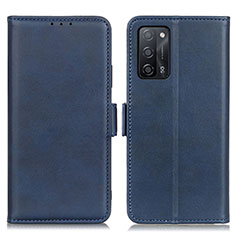 Handytasche Stand Schutzhülle Flip Leder Hülle M15L für Oppo A56 5G Blau