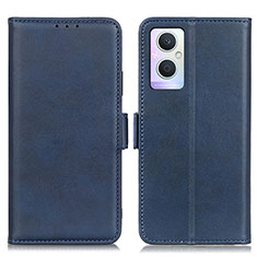 Handytasche Stand Schutzhülle Flip Leder Hülle M15L für Oppo A96 5G Blau